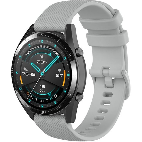 Silicone strap for Huawei Watch GT Runner / GT 3 46mm, Grey