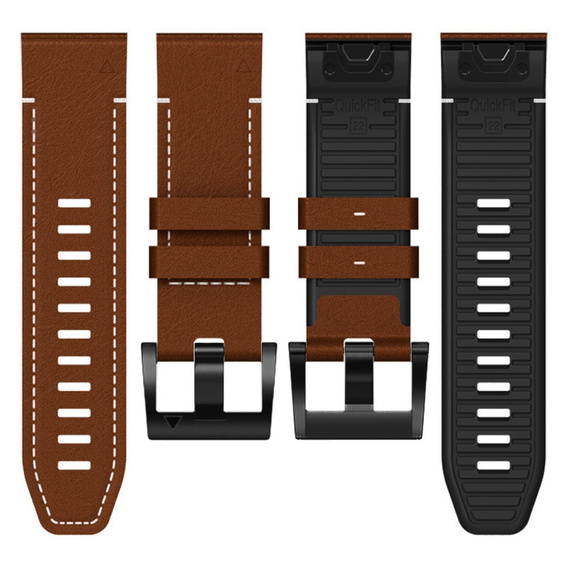 Quickfit leather strap for Garmin Fenix 5/6/6 PRO/7 Forerunner 965/955/945