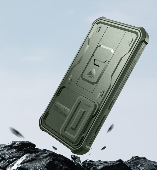 Armored case for Samsung Galaxy S24, Dexnor Full Body (Two Frames), green