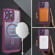 Case for iPhone 14 Pro, ERBORD Impact Guard, MagSafe, maroon