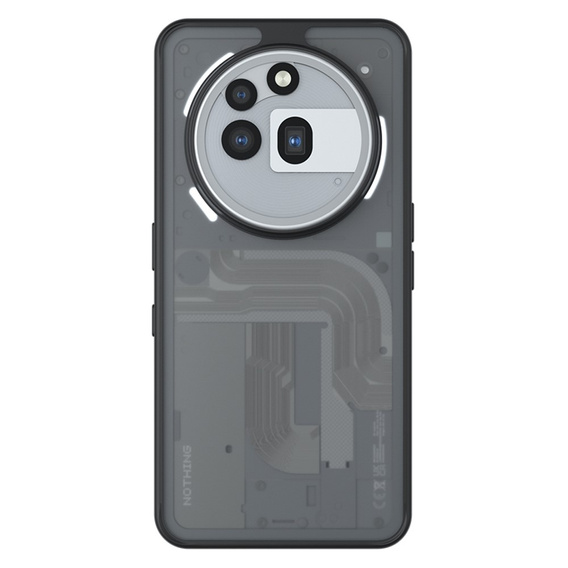 Case for Nothing Phone 3A Pro, Fusion Hybrid, transparent / black