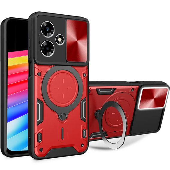 Armored case for Infinix Hot 30 4G, CamShield Slide, red