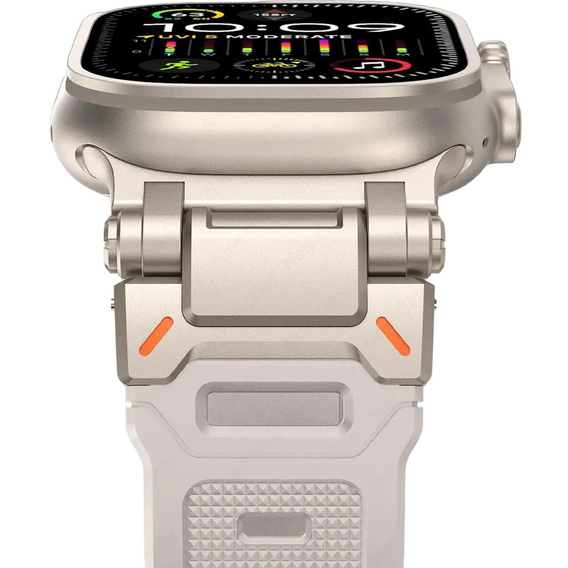 ERBORD ProTech Strap for Apple Watch 1/2/3/4/5/6/7/8/9/SE/Ultra/Ultra 2 42/44/45/49MM, white