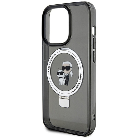 Karl Lagerfeld Ring Stand Karl & Choupette MagSafe Case for iPhone 15 Pro