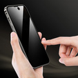 Case for iPhone 15 Pro, Privacy Dual Glass, for MagSafe, silver