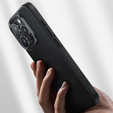 BENKS Kevlar Case for iPhone 16 Pro Max, for MagSafe, Carbon Fiber, black