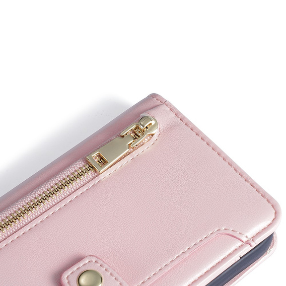 Flip case for Oppo Reno8 T 4G, Wallet Zipper Pocket, pink