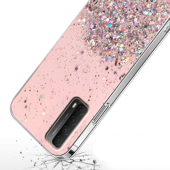 Case for Huawei P Smart 2021/Y7A, Glittery, pink