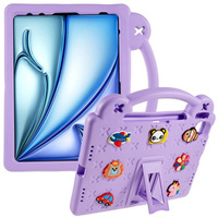 Children's case for Apple iPad Air 11" 6 gen. 2024, Cute Patterns, with stand, purple