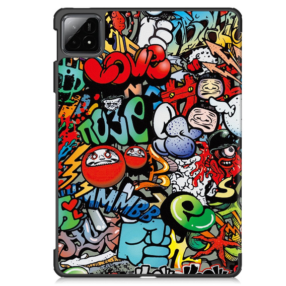 Case for Xiaomi Pad 6S Pro 12.4, Smartcase, graffiti