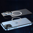 Magnetic Dual Glass MagSafe case for iPhone 13 Pro Max, blue