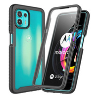 Case for Motorola Edge 20 Lite, Shockproof, with film, blue