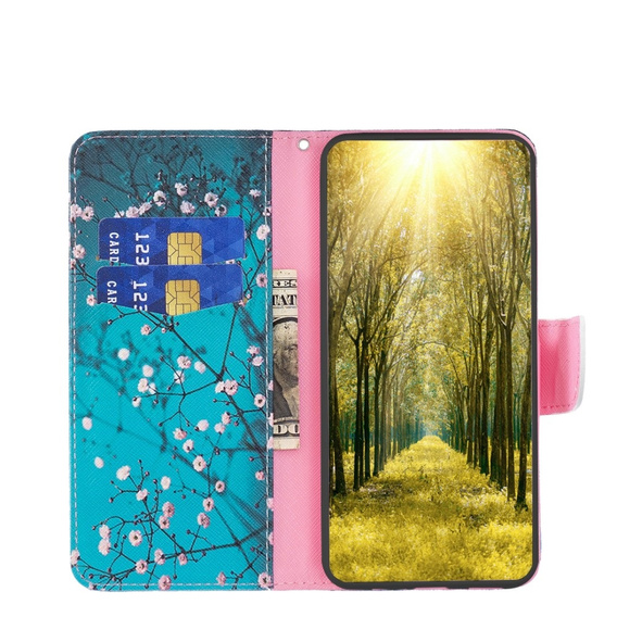 Flip case for Infinix Hot 40i, Wallet, Sakura blue