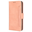 Flip case for Honor 70 5G, Card Slot, pink