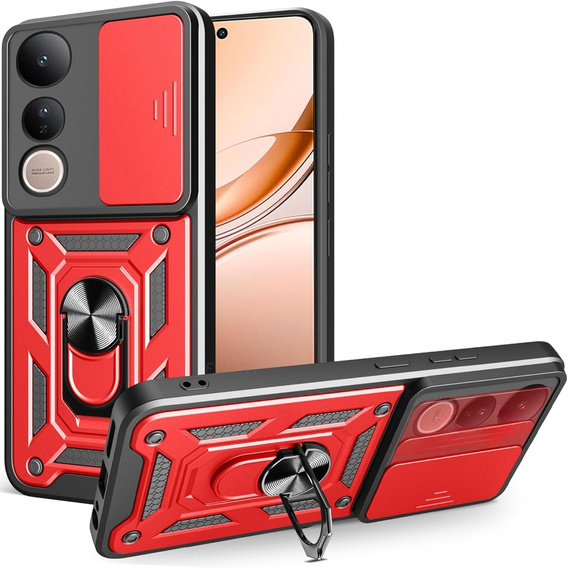 Case for Vivo V50 Lite 4G / 5G, CamShield Slide, red
