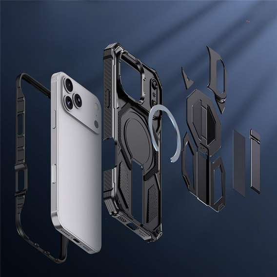 MagSafe-compatible protective case with stand for iPhone 17 Pro