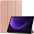Case for Samsung Galaxy Tab S9 FE, Tri-fold, pink rose gold