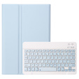 Case + keyboard Apple iPad Air 11" 6 gen. 2024, Leather Pen Slot, light blue