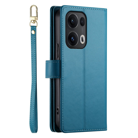 Flip case for Oppo Reno 13 Pro 5G, Wallet Zipper Pocket, blue