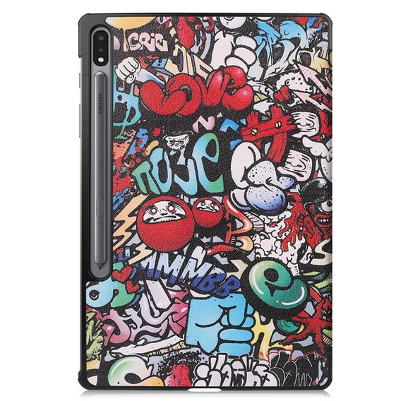 Case for Samsung Galaxy Tab S9 Plus, Smartcase, graffiti