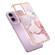 Protective Case for Motorola Moto G24 / G24 Power / G04, Marble Slim Case, pink