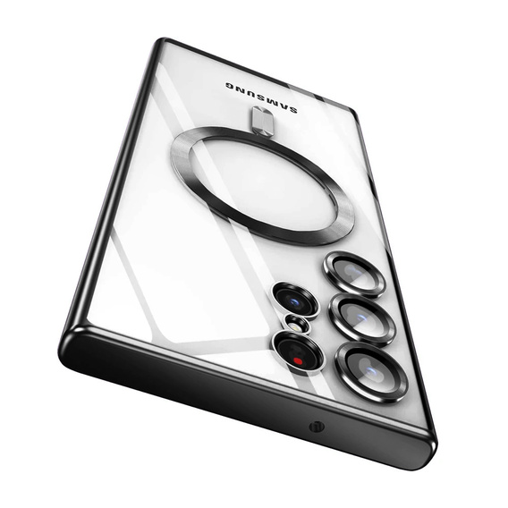 Case for Samsung Galaxy S24 Ultra, Electro MagSafe, black + Full Glue Ceramic Glass