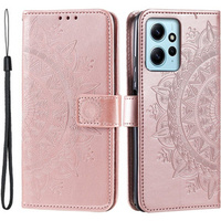 Flip case for Xiaomi Redmi Note 12 4G, Mandala, pink rose gold