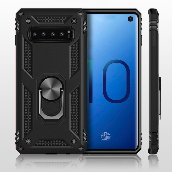 Armor Case for Samsung Galaxy S10+ Plus, Nox Case Ring, black