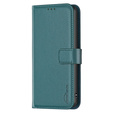 Flip case for Samsung Galaxy S23 FE, BINFEN Wallet, green + 9H glass