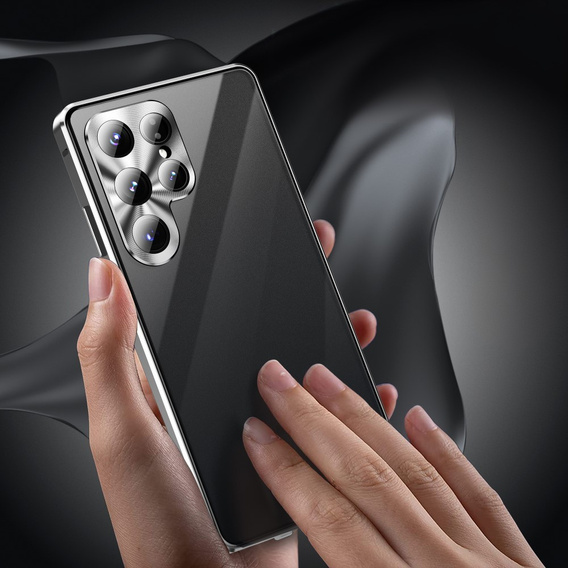 Case for Samsung Galaxy S25 Ultra, Privacy Dual Glass, silver