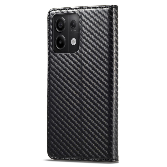Flap case for Xiaomi Redmi Note 13 Pro 4G / Xiaomi Redmi Note 14S / Xiaomi Poco M6 Pro 4G, Carbon LC.IMEEKE, black