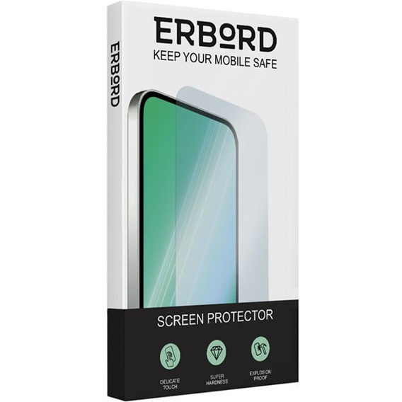 2x Ceramic ERBORD Hybrid Glass for iPhone 16 Pro Max