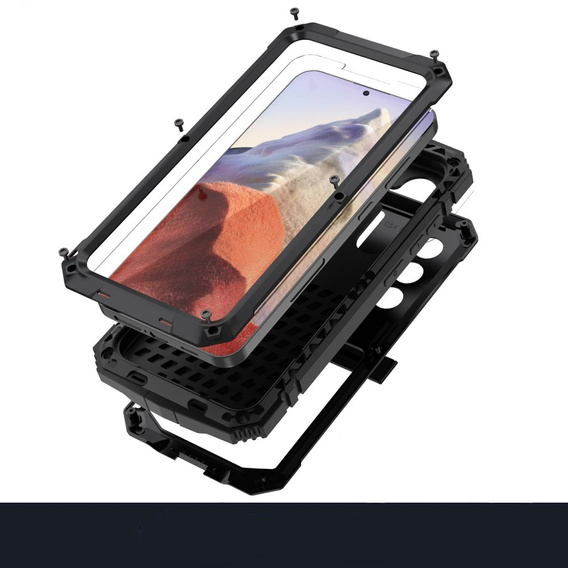 Armored case for Samsung Galaxy S25, R-JUST, black