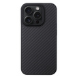 Case for iPhone 15 Pro, Aramid Fiber Cover, black