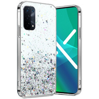 Case for Oppo A54 5G/A74 5G/A93 5G, Glittery, transparent