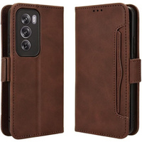 Flip case for Oppo Reno 12 Pro, Card Slot, brown
