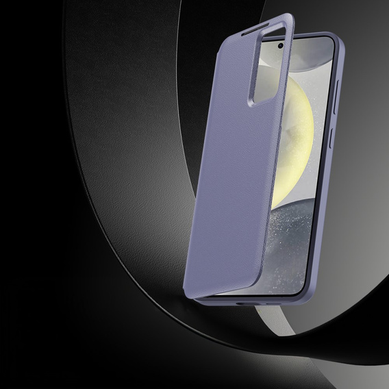 Flip case for Samsung Galaxy S24 FE, Smart View Wallet, lavender