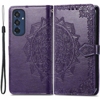 Flip case for Samsung Galaxy M35, Mandala, purple
