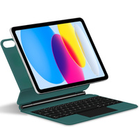 Keyboard Case for iPad 10.9" 2022 (10 gen.) / iPad 11" 2025 A16 (11 gen.), Magnetic Keyboard Touchpad, green