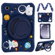 Children's Silicone Case for Samsung Galaxy Tab A9 T220 X110 / X117, Armored, Astronaut, Navy Blue