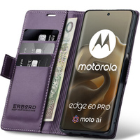 ERBORD Glossy Litchi wallet with flap for Motorola Edge 60 Pro