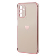 Case for Samsung Galaxy A13 5G, Electro heart, pink rose gold