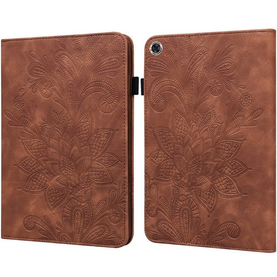 Flap case for Samsung Galaxy Tab A8 10.5 SM-X200 SM-X205, flower, brown