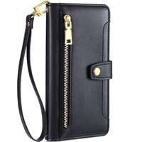 Flip case for Motorola Moto G73 5G, Wallet Zipper Pocket, black