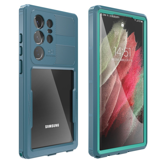 IP68 Waterproof Case for Samsung Galaxy S23 Ultra, green