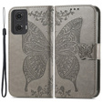 Flip case for Motorola Moto G24 / G24 Power / G04, Butterfly, grey