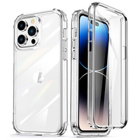 Case for iPhone 14 Pro, Shockproof, with film, transparent