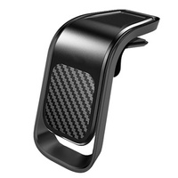ERBORD Magnetic Car Holder for Phone on Windshield Grille, black carbon
