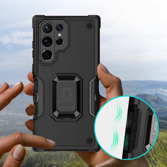 Case for Samsung Galaxy S23 Ultra, Dual-Layer Armor, black