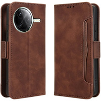 Flip case for Xiaomi Poco F7 Ultra, Card Slot, brown